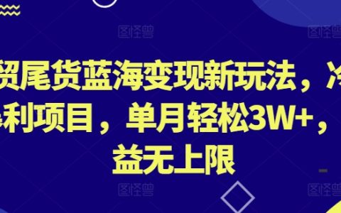 【揭秘】外貿尾貨藍海策略：冷門暴利項目，實現單月收入3W+，無限盈利潛力