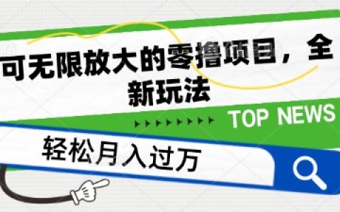 揭秘零擼項目的放大盈利技巧：輕松日擼50+，全新玩法解析【實操】