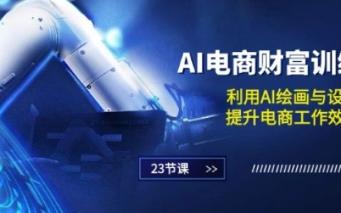 AI電商財富增長營：23節課程教你利用AI繪畫與設計提高工作效率