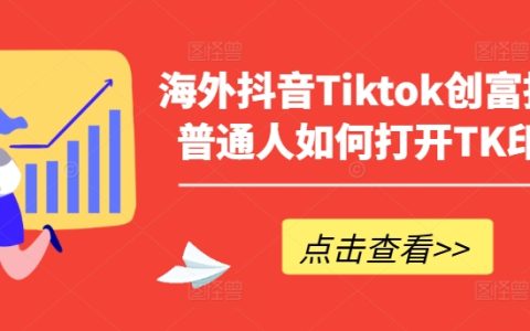 海外抖音Tiktok創(chuàng)富指南，普通人如何打開TK印鈔機