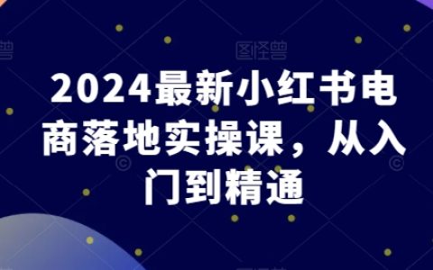 2024年小紅書電商實操課程大全：從新手入門到高手精通的全面教程
