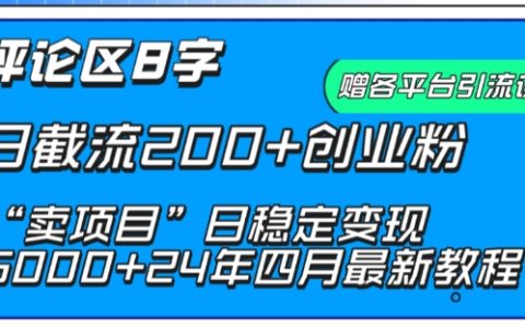 揭秘抖音評論區引流術：8字截流200+創業粉，輕松賣項目日穩賺5000+ [實用技巧]