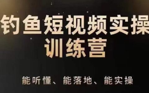 0基礎(chǔ)釣魚(yú)短視頻運(yùn)營(yíng)實(shí)操技巧，釣魚(yú)+定位IP策劃系統(tǒng)性講解技巧教程