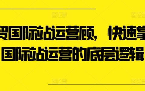 外貿國際站運營快速入門課程：掌握核心運營邏輯，提升業績技巧【揭秘】