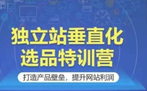 獨(dú)立站垂直化選品特訓(xùn)營(yíng)：打造產(chǎn)品壁壘，提升網(wǎng)站利潤(rùn)的實(shí)操指南