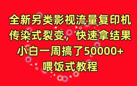 獨家揭秘：影視流量復制神器，小白一周賺5萬，傳染式裂變教程