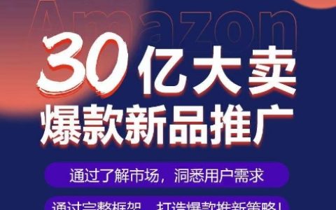 亞馬遜30億大賣家爆款新品推廣方法，復制成功案例，全程實操的爆品推新標準操作程序揭秘