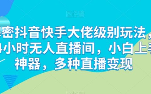 解析抖音快手頂級直播策略：24小時自動化無人直播間，新手簡易操作利器，多樣化直播盈利模式【深度揭秘】