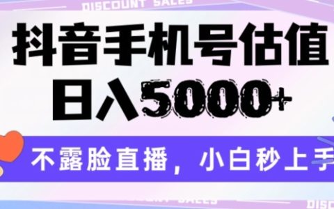 "抖音手機號價值評估：無需露臉直播，小白輕松日入5000+的秘訣【揭秘】