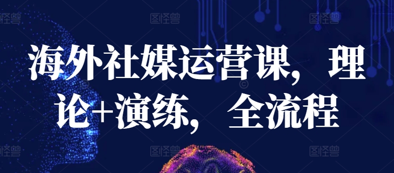 海外社媒運營課，理論+演練，全流程