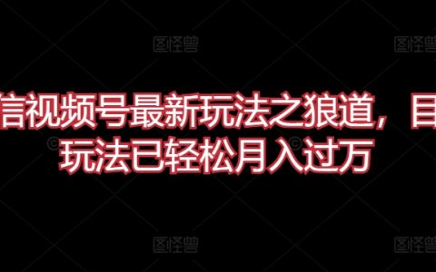 微信視頻號狼道玩法揭秘：最新策略助你輕松月入過萬