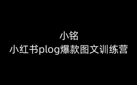 小銘小紅書Plog教程：從零基礎到爆款圖文創作者的全程訓練【揭秘】