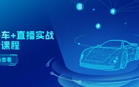 二手車直播運營實戰(zhàn)班：直播推廣策略、短視頻營銷技巧、千川廣告投放指南及直播全過程解析