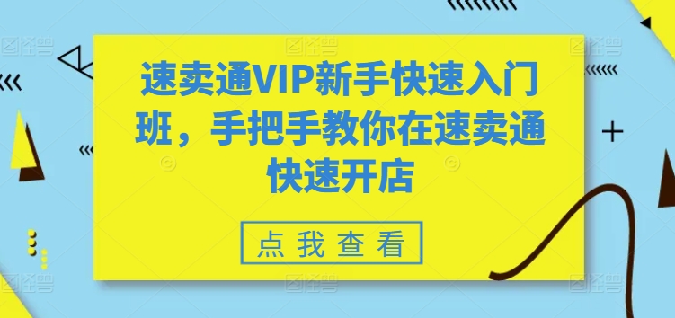 速賣通VIP新手快速入門班，手把手教你在速賣通快速開店