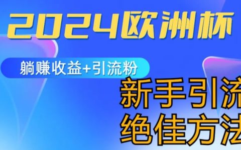 2024歐洲杯熱點營銷策略：躺賺收益+引流粉絲，新手小白理想項目揭秘