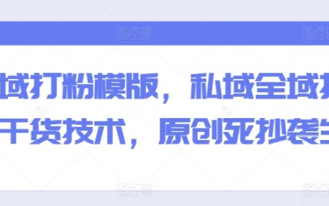 私域流量全域打粉干貨：原創(chuàng)勝過抄襲，打造獨(dú)特模板