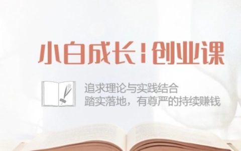 小白成長創業課：理論與實踐結合，踏實落地，有尊嚴的持續賺錢，42節全套課程