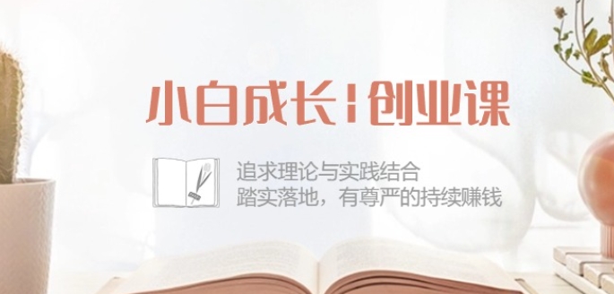 小白成長創(chuàng)業(yè)課：追求理論與實踐結合，踏實落地，有尊嚴的持續(xù)賺錢-42節(jié)