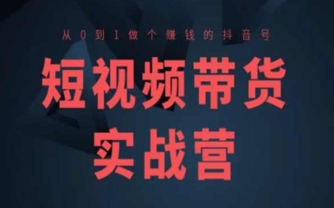 抖音短視頻帶貨高級(jí)培訓(xùn)，教你如何打造盈利性抖音賬號(hào)