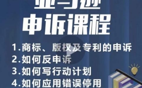 亞馬遜店鋪維權實操課程：商標、版權與專利申訴策略，保障店鋪安全指南