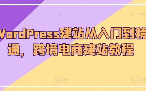 跨境電商網站建設指南：WordPress 快速入門與精通