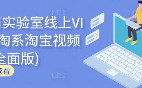 電商實(shí)驗(yàn)室-淘寶視頻課全面版：淘系淘寶VIP線上課程，助您電商騰飛！
