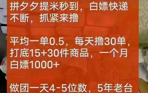 拼多多項(xiàng)目揭秘：實(shí)現(xiàn)日賺30+的擼貨技巧