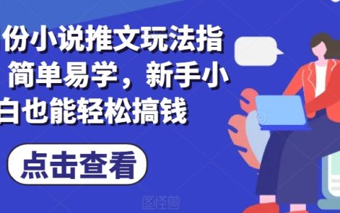小說推薦新手賺錢攻略：7月份推文玩法技巧，簡單上手，小白輕松盈利