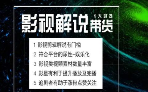 電影解說(shuō)剪輯帶貨實(shí)操班：搶占藍(lán)海新市場(chǎng)的實(shí)戰(zhàn)課程