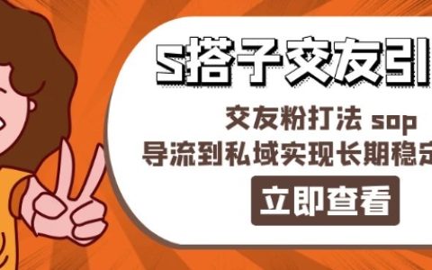 收費888-S搭子交友引流秘籍：SOP 策略搞定交友粉，私域導流持續穩定盈利