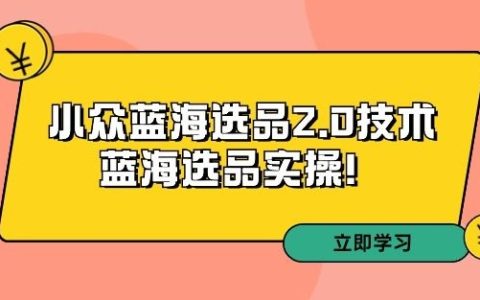 拼多多精選課程第33期：深度解析小眾藍(lán)海2.0選品技巧 - 藍(lán)海市場(chǎng)實(shí)戰(zhàn)攻略！
