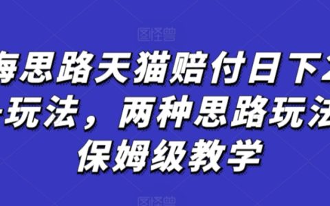 藍海視角下天貓賠付日超 2000 盈利玩法，兩大思路全解【純揭秘】