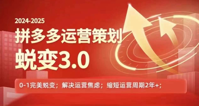 2024-2025拼多多運營策略蛻變3.0，0~1完美蛻變，解決信息焦慮