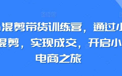 小紅書剪輯帶貨實操班：學會搬運與混剪，達成銷售，開啟小紅書電商新征程