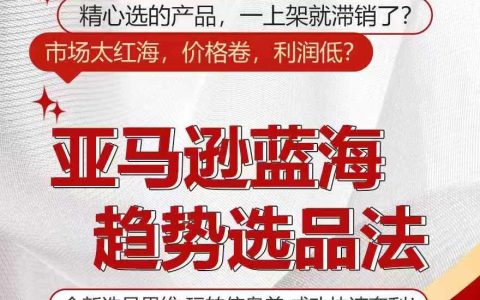 亞馬遜藍海市場選品策略：全新思維玩轉信息差，助你輕松盈利