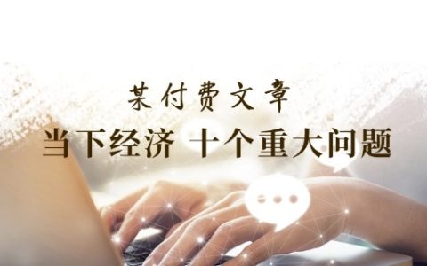 某付費文章,當前經濟形勢分析：十個關鍵問題解讀大家關注的經濟話題