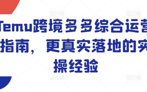 Temu跨境電商運營全攻略：真實實操經驗分享與綜合指南