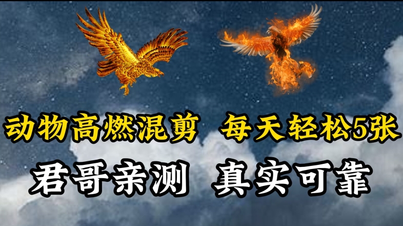 動物超燃混剪，每天輕松5張，剪輯簡單大家愛看【揭秘】