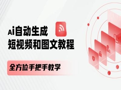 AI自動(dòng)生成短視頻和圖文課程，全方位手把手教學(xué)