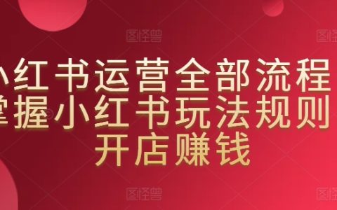 小紅書運營全攻略，深度解析小紅書玩法與規(guī)則，實現(xiàn)開店盈利【實用技巧】