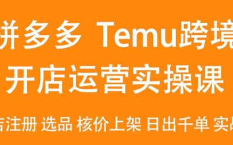 2024版Temu開店攻略：跨境電商實戰(zhàn)教程，注冊開店、精選商品、定價上架、日銷千單技巧揭秘