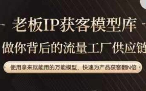 老板IP流量供應鏈，動作越少，賬號越好，使用拿來就能用的萬能模型，快速為產品獲客翻N倍
