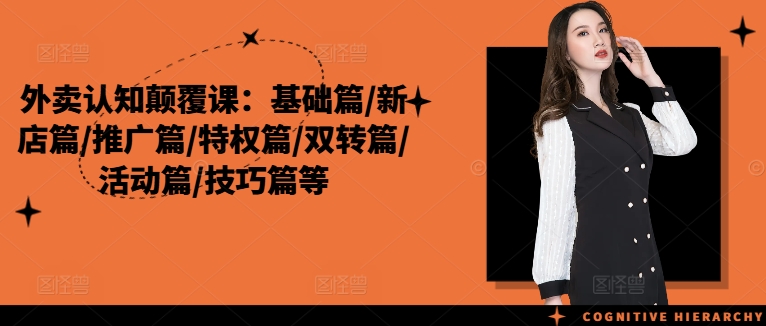 外賣認知顛覆課：基礎篇/新店篇/推廣篇/特權篇/雙轉篇/活動篇/技巧篇等