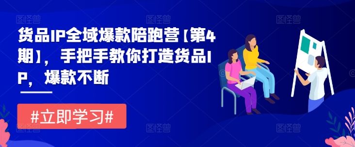 貨品IP全域爆款陪跑營【第4期】，手把手教你打造貨品IP，爆款不斷