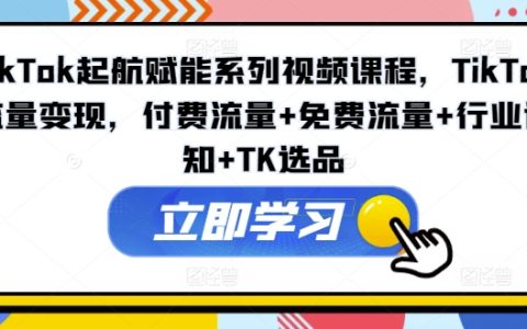 TikTok起飛：流量變現(xiàn)全攻略，深度解析付費流量、免費流量、行業(yè)洞察與精選商品選擇，打造爆紅視頻課程