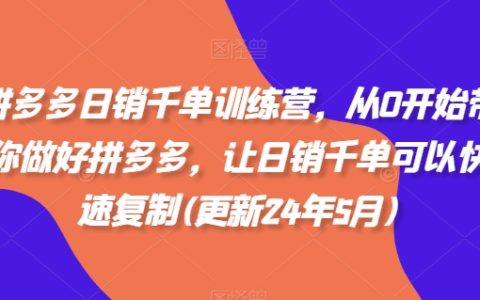 拼多多日銷千單實戰教程：零基礎快速啟動，高效復制爆款策略