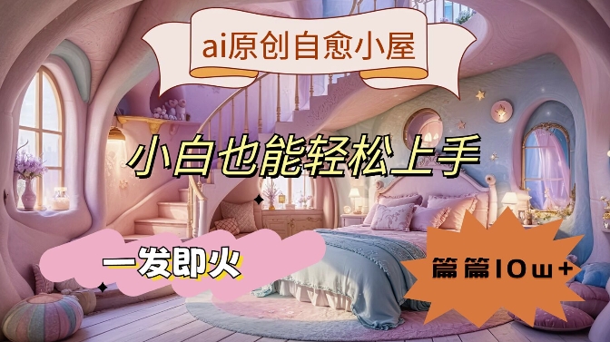 ai原創(chuàng)治愈小屋，小白也能輕松上手，一發(fā)即火，篇篇10w+【揭秘】