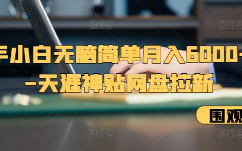輕松月入6000+！網盤拉新項目全揭秘，附帶成功案例與技巧