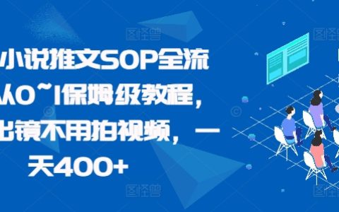 從零開始的小說推文SOP全流程指南，保姆級教程助力日增400+粉絲，無需出鏡無需拍攝視頻