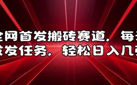 全網獨家搬磚任務賽道，每日輕松發布任務賺取收入【揭秘高效方法】